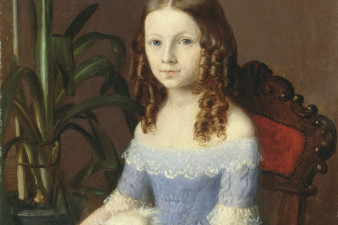 Тюрин П.С.  Портрет девочки в голубом платье. 1844 г. Усадьба Гальских, Череповец